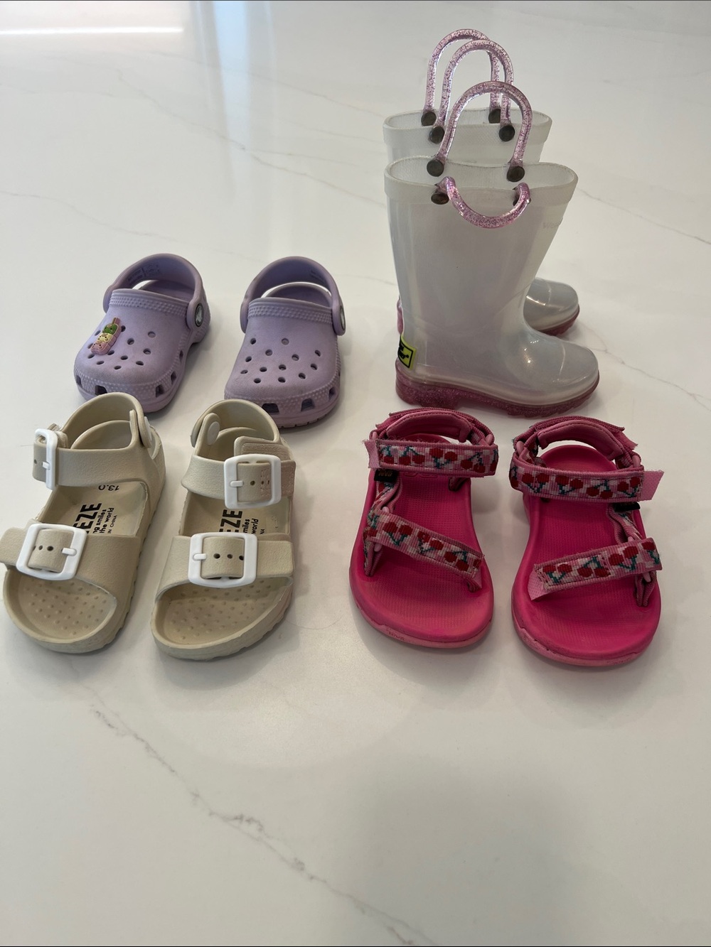 5T Toddler Girl Bundle— Teva, Crocs, Western Chief, Breeze